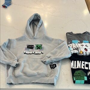 Minecraft Zara Hoodie & two Target Minecraft t. Shirts